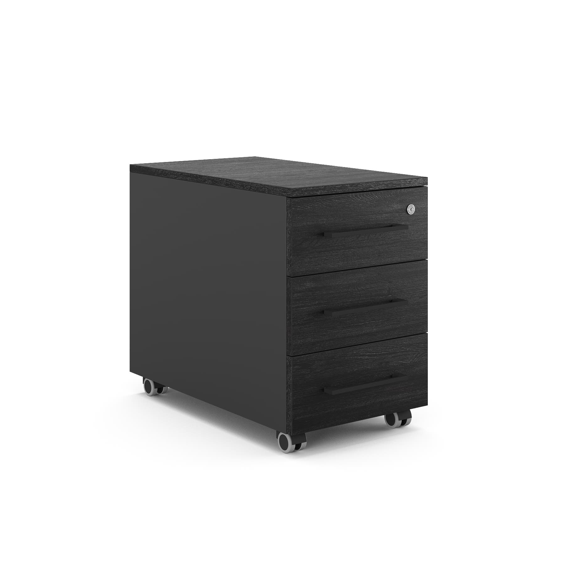 Тумба мобильная Kobor TМ3-40/80 black/wood