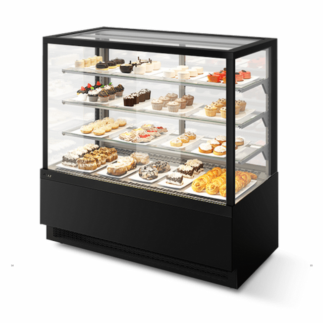 Витрина кондитерская Chilz VETE II KUB lux 130 ВК201-242-551 (черный муар/металлик)