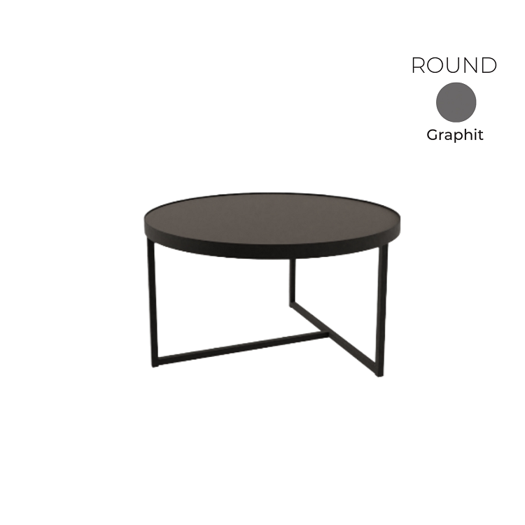 Стол журнальный круглый Алсав 21ROUND.008 Graphit