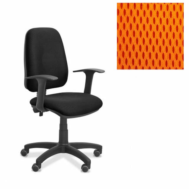 Офисное кресло для персонала Юнитекс Эльза Т TW ткань TW оранжевая
