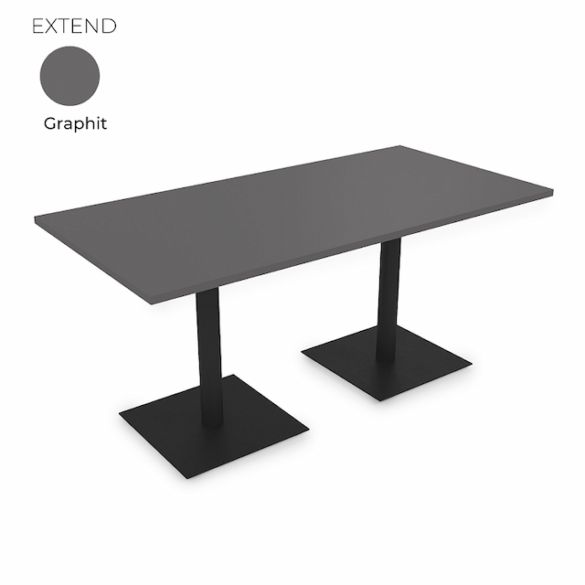 Стол на 2-х опорах Алсав 21EXTEND.120 Grafit