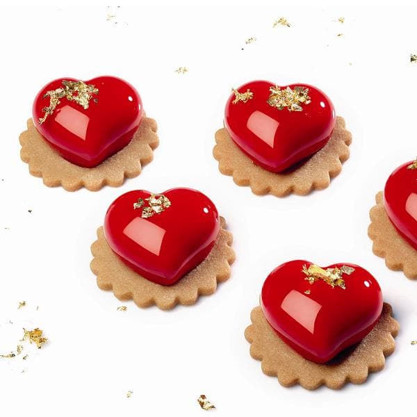 Форма силиконовая PAVONI PAVOFLEX для пирож. 3D "Сердце" 40х30мм h20мм, 18мл, 30 ячеек