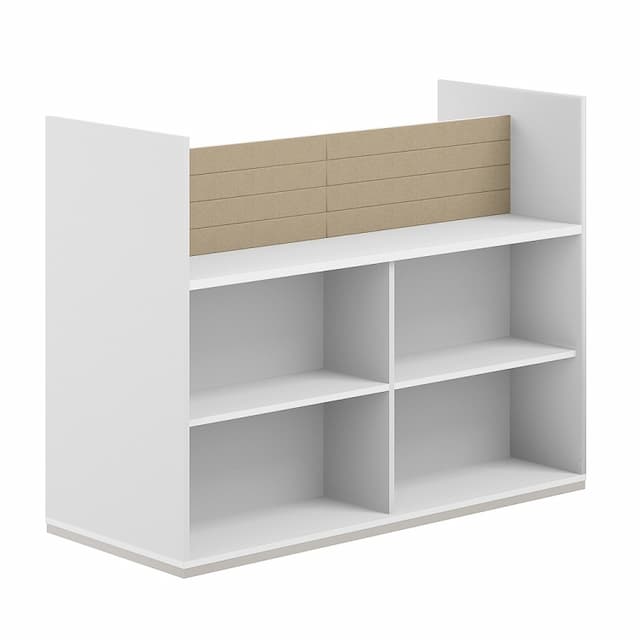 Стеллаж-комбо 1638 двухсторонний Norden Allegro AG.256.100.656.BG с экраном тканевым низким