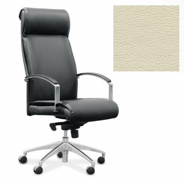 Кресло Юнитекс Аполло для руководителя экокожа премиум светло-бежевая CN1112