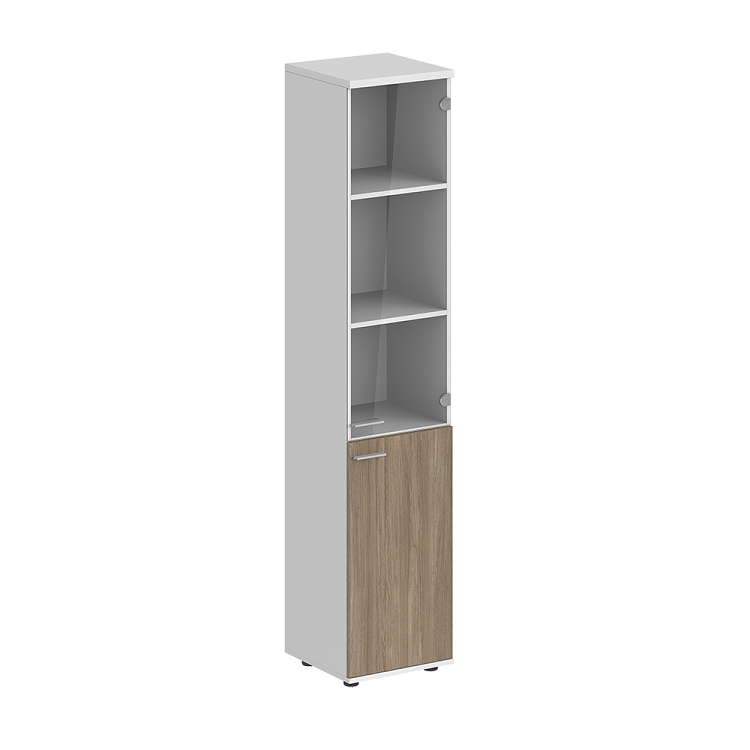 Шкаф высокий со стеклом правый Norden Сигма SG.812.WH.OD.GL.R