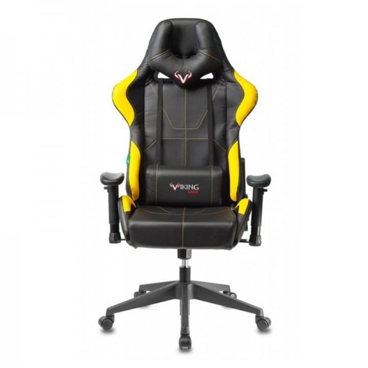 Кресло игровое Zombie VIKING 5 AERO черный/желтый эко.кожа с подголов. крестов. пластик