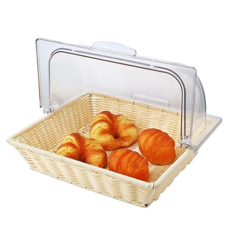Корзина для хлеба и выкладки 36x33 см h8 см с откидной Roll-top крышкой ротанг SUNNEX X88086 (81270227)