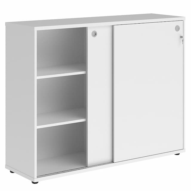 Шкаф средний со слайд дверьми Skyland XMC 1443 белый 1406х430х1115 XTEN