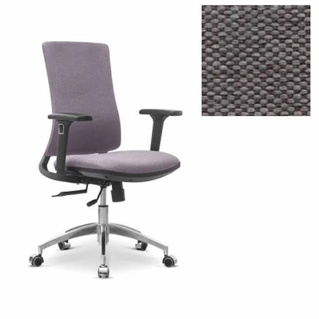 Кресло для персонала Юнитекс Pulse B X/SL/3D ткань Bahama серая