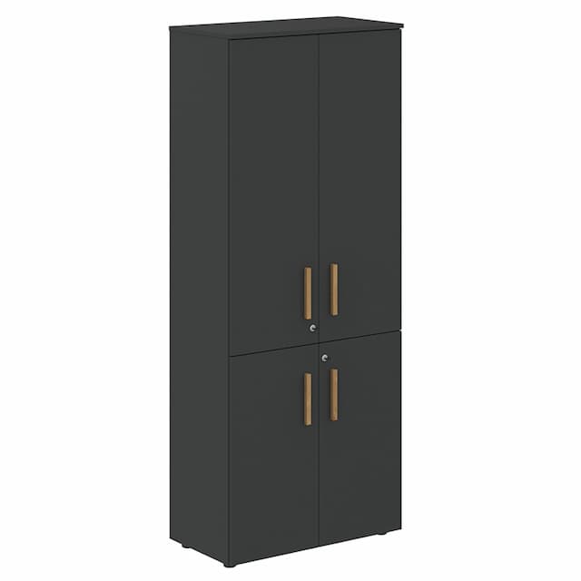 Шкаф с средними и малыми дверьми Skyland FHC 80.3(Z) черный графит/черный графит 802х429х1983 FORTA