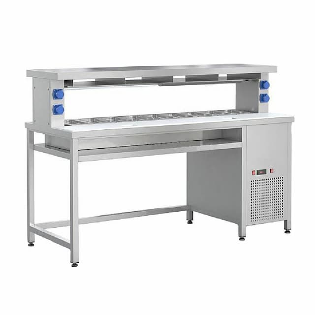 СФО-190 стол фасовочный островной с охл. ванной и тепловой пов. ROBOLABS СФО-190